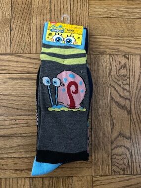 SpongeBob SquarePants Gary the Snail socks multi pack - shoe size 6-12 - NWT